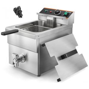 Fritadeira Elétrica Dupla Profissional 8 Litros de Capacidade, Aço Inoxidável, 240V 3000W, duxtop,Prata