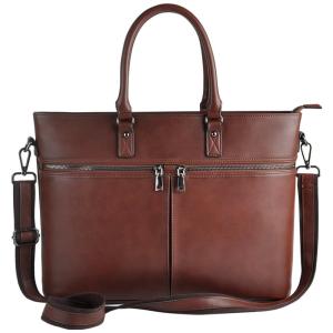 EDODAY Maleta, Bolsa Feminina P, Laptop até , Marrom Café