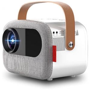 Mini Projetor a Laser 4K 1080P 4500 Lúmens com Bluetooth e Wi Fi Projeção de até 100 Polegadas, 110v, VIINICE, Branco