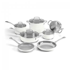 Jogo de Panelas com Revestimento Antiaderente, 11 Peças, Cuisinart MW89, Branco