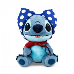 Pelúcia do Stitch 20 cm de Altura com Capa e Laço para Crianças e Adultos, Kidrobot, Azul