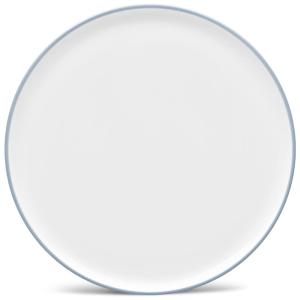 Prato Raso de 27 cm em Porcelana, 01 Unidade, Noritake STAX ColorTex, Branco e Azul
