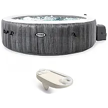 Spa Inflável para 6 Pessoas com Bandeja Porta Copos Inclusa, Intex 28520E , Cinza