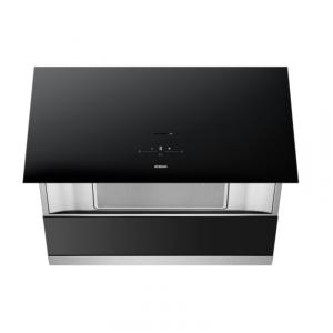 Coifa de embutir ou parede 91cm Robam preta aço inox 304 vidro temperado motor BLDC 1300 CFM 3 velocidades 110V