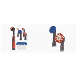 Kit Escova Elétrica sem Fio com Bateria, 18 Peças, Refis de Microfibra e Acessórios, Rubbermaid