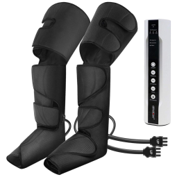 Massageador Elétrico de Compressão para Pernas e Pés 3 Modos e 3 Intensidades, Bivolt, CINCOM CM 020A, Preto