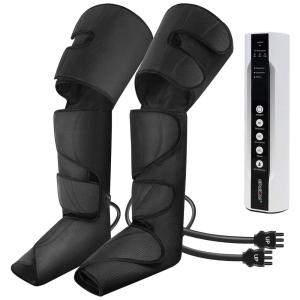 Massageador Elétrico de Compressão para Pernas e Pés 3 Modos e 3 Intensidades, Bivolt, CINCOM CM 020A, Preto