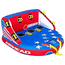 Boia Rebocável Aquática AIRHEAD para 3 Pessoas, Flutuador Inflável Azul, Resistente e Seguro