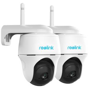 Reolink Argus PT Câmera de Segurança Sem Fio Wi Fi Controle de Voz, 2 Unid