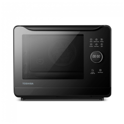 Forno a Vapor Compacto 6 em 1 com Capacidade de 19L, 36 Menus Predefinidos e Limpeza a Vapor, 110V 1800W, TOSHIBA, Preto