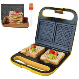 Saúde e Lar Suicheira Antiaderente 500W, amarelo, 110v, HEALTH AND HOME, Amarelo