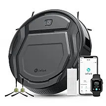 Robô Aspirador Lefant M210 Pro Cinza 3 Níveis Sucção WiFi Alexa App 7,6cm Ultra Fino