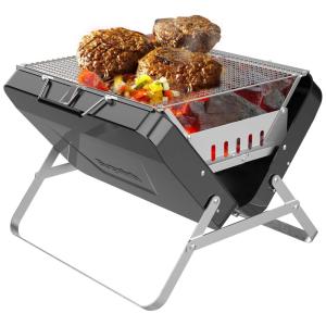 Churrasqueira a Carvão Portátil serve até 3 Pessoas, SUPSIAH, Preto