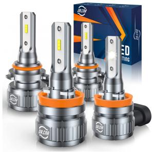 DR.CAR Kit Xenon Lâmpadas LED Branca 15000 Lumens 6000K, 9005, H11, 4 Peças