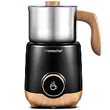 Espumador e Aquecedor 8 em 1 AMZCHEF 550W, Jarro Inox 600ml, para Preparar Latte, Cappuccino, Espuma e Leite Quente
