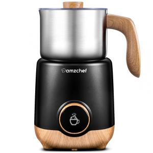 Espumador e Aquecedor 8 em 1 AMZCHEF 550W, Jarro Inox 600ml, para Preparar Latte, Cappuccino, Espuma e Leite Quente