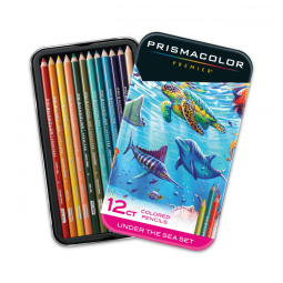 Conjunto de lápis de cor Prismacolor Premier Soft Core Under The Sea para Colorir Adulto - Conjunto com 12 unidades