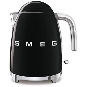 Chaleira Elétrica Retrô anos 50, Capacidade 1.7L Desliagamento Automático, SMEG KLF03BLUS, Preto