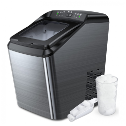 Máquina de Gelo Automática Portátil Produz até 14kg, 24H, Cor, 110v, DREAMIRACLE DRMUS IM2200 UL2, Preto