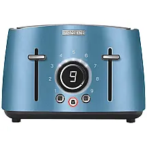 Sencor STS6072BL Torradeira de 4 Fatias com Botão Digital, 110V, Azul