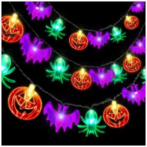 Kit de Luzes para Decoração de Halloween 30 LED 6 Metros, 3 Unidades