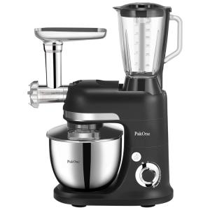 PakOne Batedeira de Bancada 6.5L com 6 Velocidades, Aço Inoxidável, 800W, 110V, Preto