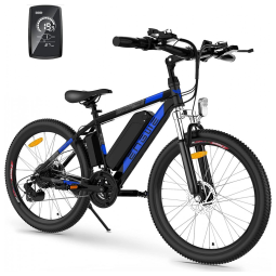 ENGWE Bicicleta Elétrica Motorizada 21 Velocidades, 250W, Preta