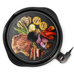 Churrasqueira Elétrica Elite Gourmet EMG1100 Indoor Grill - Preto, Rápido Aquecimento, Ideal para Refeições com Baixo Teor de Gordura