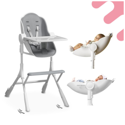 Cadeira de Alimentação Cadeirão com Altura do Assento Ajustável, Oribel, Rosa