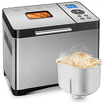Panificadora Automática 19 em 1 em Aço Inoxidável com Panela Antiaderente e Temporizador para Manter Aquecido, 110V 650W, KEEPEEZ, Prata