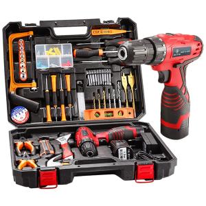 Kit de Ferramentas com Maleta de Transporte, 108 Peças, OMUSA PDI, Vermelho