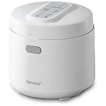 Tenavo Panela de Arroz Elétrica 1.5L Multifuncional com 4 Configurações e Desligamento Automático, 110V, 400W, Branco