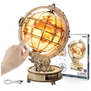 ROKR Quebra Cabeças 3D Globo com Luz Led para Crianças e Adultos, 180 Peças