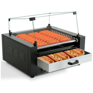 Máquina para Cachorro Quente em Aço Inoxidável até 30 Salsichas, 110V 1700W, LIANQIAN, Preta
