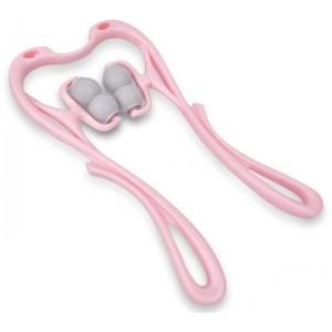 Massageador Manual de Acupressão para Pescoço com 4 Pontos de Gatilho e Alça Ergonômica, HSFRELAX, Rosa chiclete