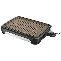 Churrasqueira Elétrica, para 8 pessoas, 1200W, preta, 110v, GEORGE FOREMAN GFS0172SB, Marrom