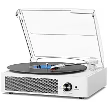 Toca-Discos Bluetooth Wireless com Alto-Falantes para Discos de Vinil de 3 Velocidades, Estilo Vintage e Decoração para Casa,FEKTIK,