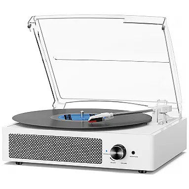 Toca-Discos Bluetooth Wireless com Alto-Falantes