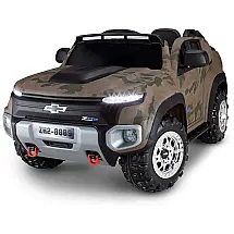 Carro, Carrinho Luxury Chevy Elétrico 1 Assento 12V, com Luzes de LED, MP3, KID TRAX KT1545I, Marrom