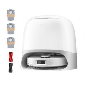 Roborock Qrevo Curv S5X: Robô Aspirador 2 em 1 com 17.000Pa, Anti-Emaranhamento, Mop FlexiArm, Desvio Inteligente de Obstáculos.