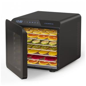 Desidratador de Alimentos com 7 Bandejas e Controle Digital, Aço Inoxidável 600W, 110v, CROWNFUL, Preto