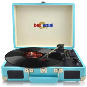 DANFI AUDIO DF TE 012A Vitrola, Toca Discos 3 Velocidades, sem fio, c, USB e Bluetooth, 45 RPM, Rosa