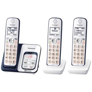 Telefone sem Fio Link2Cell Bluetooth com 3 Aparelhos AzulMarinho, PANASONIC KX TGD563A, Azul Marinho