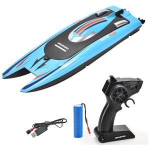 Barco de Controle Remoto para Adultos até 25km por hora, Recarregável, DODOOS, Laranja