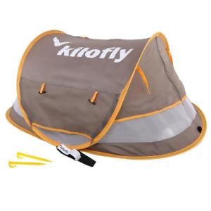 Berço Portátil kilofly BBS 316 e Dobrável Infantil Zero Insetos para Passeios e Viagens, Cinza