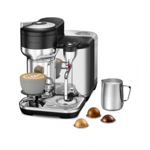 Máquina de Café com 3 Configurações Personalizáveis e Bocal de Leite, 110V 1350W, Breville Nespresso Vertuo Creatista BVE850BTR, Preta