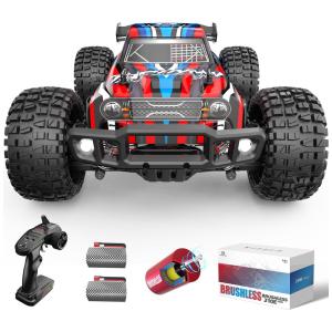 Carrinho de Controle Remoto 4X4 60 km, h para Adultos e Crianças, DEERC, Vermelho