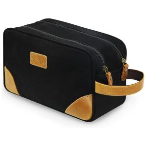 Kemys Necessaire Masculina Vintage com Forro à Prova dÁgua, Marrom