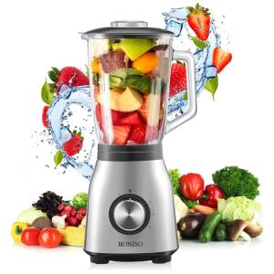 Liquidificador de Bancada Profissional 1.5L 4 Velocidades, 400W, 110v, BONISO CY 208, Prateado