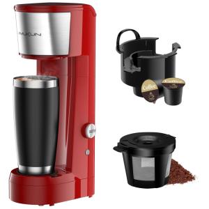 Máquina de Café Expresso 400mL, 110V 1000W, Vimukun, Vermelha